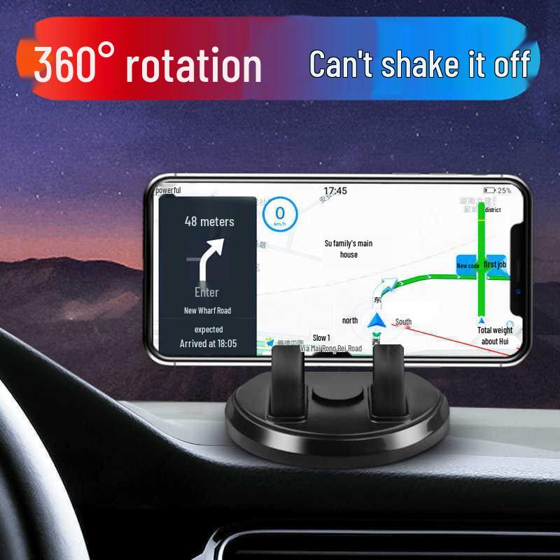 360° Rotating Silicone Car Mount for Mobile Phones