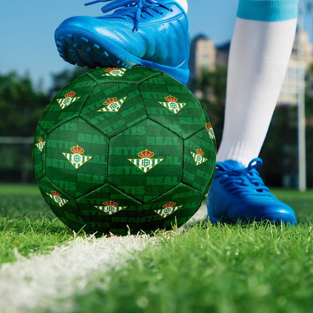 Real Betis Balompié Indoor Soccer Ball Size 5 Colorful All Ages Machine Stitched PVC Competition Ready Durable High-Bounce