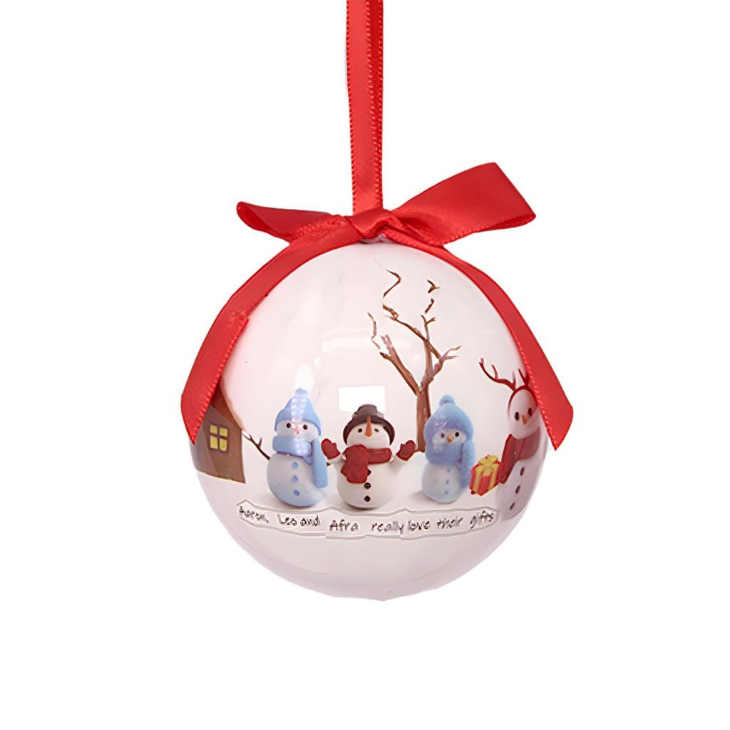 8cm Christmas Ball Decoration Santa Claus Snowman Pattern Painted Foam Christmas Balls Christmas Tree Hanging Party Decorations