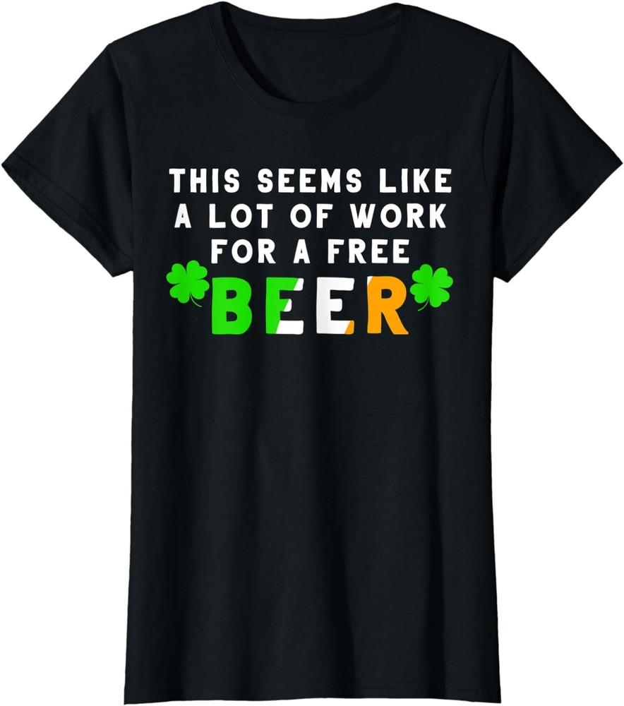 St Patricks Day Running Design Gift For Irish Beer Ladies  Crewneck T-Shirt Unisex T-Shirt XXXL