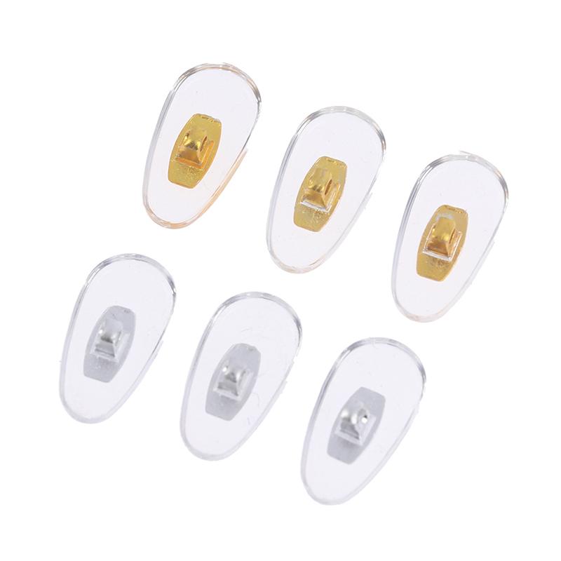 10 Pairs Eyeglasses Nose Pads Oval Nose Pieces Push Silicone Screw On Nose Pads Brace Support for Glasses Sunglasses Accessories