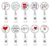 Retractable Badge Holder Stylish Id Holder Clip  Badge Reel Retractable Resin Badge Reel For Workplace Security Id Access