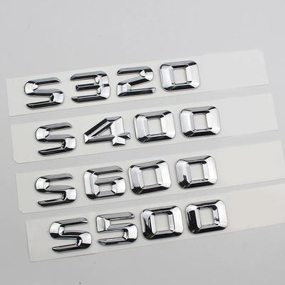 3D ABS Chromové Logo S320 S350 S400 S450 S500 S550 S580 S600 Znak Písmena Kufr Auta MJCFZE Odznak Pro Mercedes S W222 W223 Příslušenství