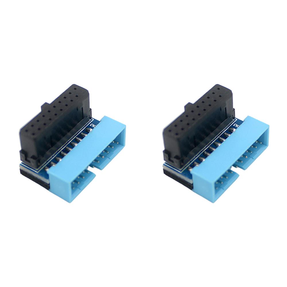 USB 3.0 19pin 20pin Male To Female Extension Adapter Angled 90 Degree for Motherboard Mainboard Connector Socket