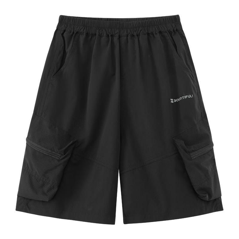 Boys  Breathable Cargo Shorts with Zipper Pockets 120