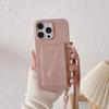 Leather Crossbody Card Holder Case for iPhone 14/16/17 Pro Max - Protective & Stylish Back Cover for Women