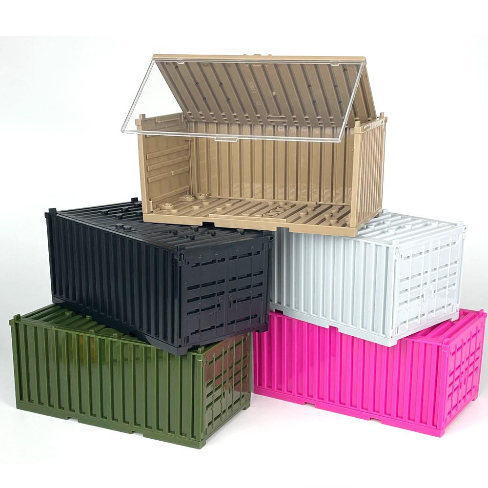 Building Block Display Box Small Particles Suitable For Lego Minifigures Clear Desktop Dust Box Stackable Storage Square Box