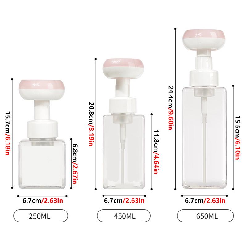 250ml Flower Dispenser Liquid Soap Floral Foam Hand Soap Bottle Pump Floret Bubbler Children Plastic Pressing Type Head Bottling
