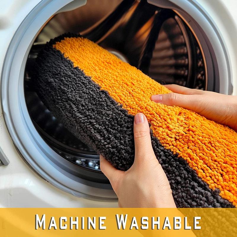 Inyahome Bathroom Rugs Non-Slip Fluffy Soft Plush Microfiber Rug Quick Dry Machine Washable Ultra Shaggy Bathmat Tapete Banheiro