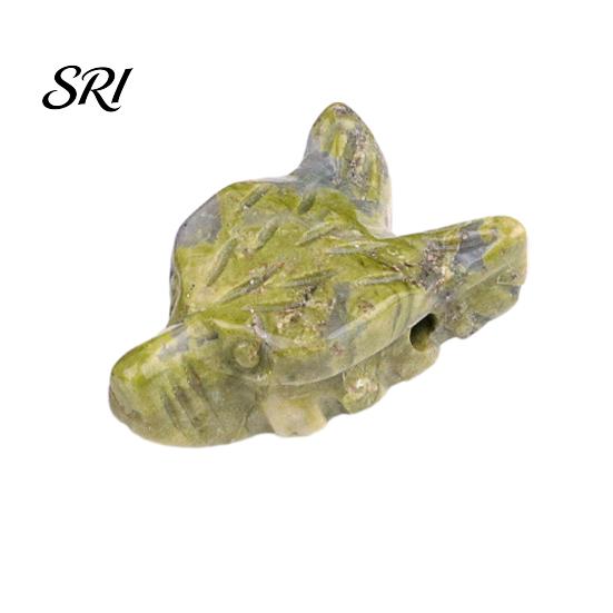 Ornamento de Pedra com Cabeça de Lobo de Ametista Escultura de Paisagem em Miniatura Textura de Cristal Contas DIY Feitas à Mão e Design Polido Decorativo para Pulseiras
