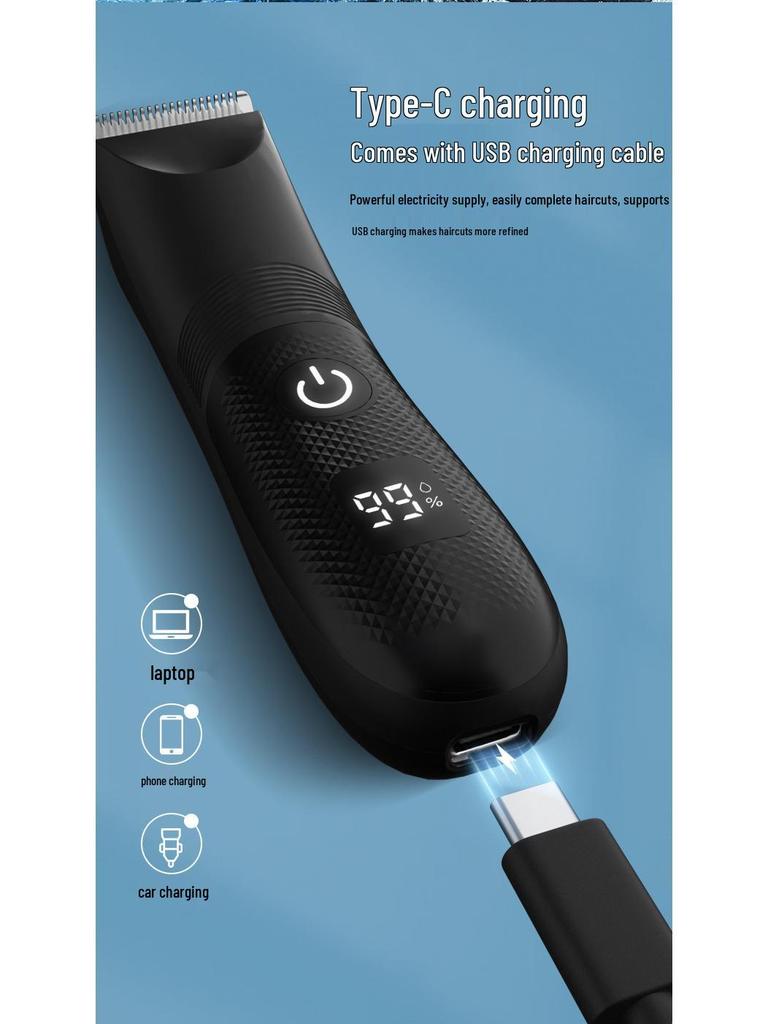 Aparat electric de tuns și ras impermeabil pentru părul corporal pentru bărbați și femei