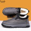 Mode Winter Herren Baumwollschuhe Wasserdicht Rutschfest Winter mit Dickem Fleece Warm Stoffschuhe Herren Schneestiefel Übergröße 38-46