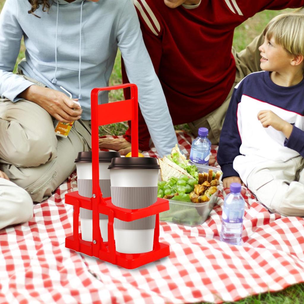 Portable Beer Rack Handheld Foldable Beer Basket Wine Carrier Beer Holder 2 Bottle Whiskey Beer Carrier for Camping Picnic BBQ