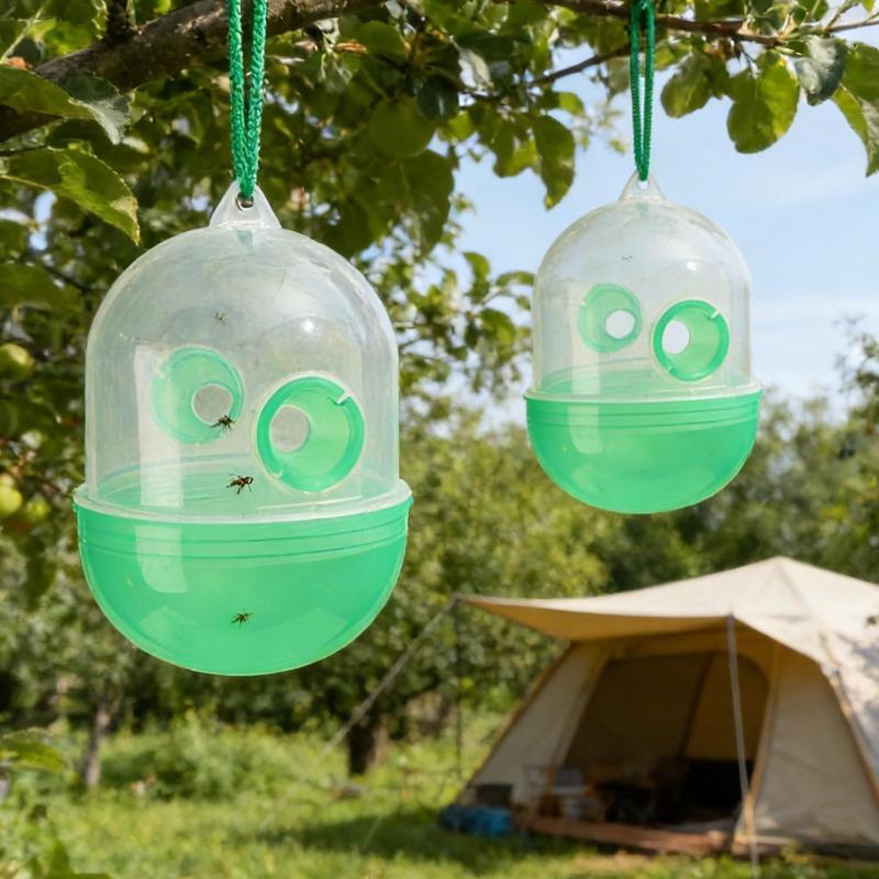 10/1 ud. Trampas Reutilizables para Moscas Avispas Insectos con Cuerda Colgantes para Exteriores Matamoscas Atrapador de Avispas Asiáticas Trampa de Insectos para Huertos Control de Plagas
