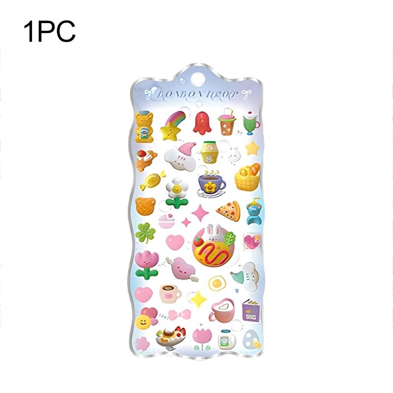 

3D Sticker Scrapbooking DIY Diary Decor Funny Sweet Furit Ice Cream Pets Drop Journaling Stationery Stickers Decoration TMZ