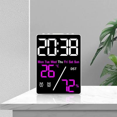 Ceas de Perete Digital Mare Afișaj Temperatură Dată Zi a Săptămânii Memorie Ceas de Masă Montat pe Perete Ceasuri Electronice Multifuncționale cu LED