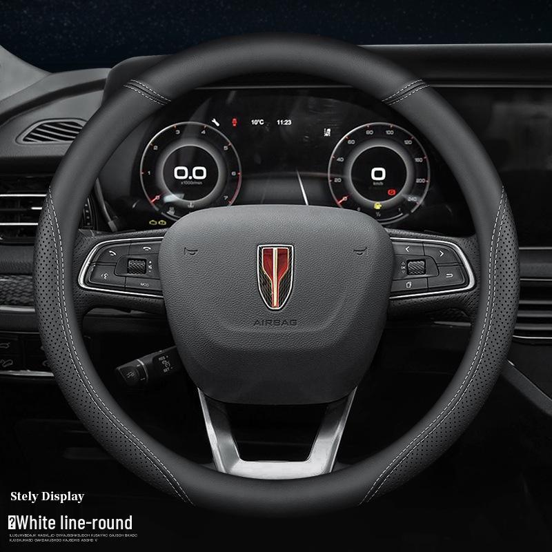 Breathable Ultra-Thin Genuine Leather Steering Wheel Covers for Hongqi H5/HS5/HS7/H7/HS3/H9