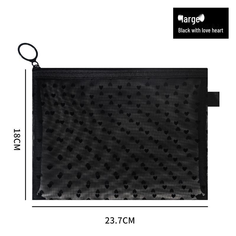 Portable Mesh Cosmetic & Earphone Storage Bag, Travel Toiletries & Lipstick Holder