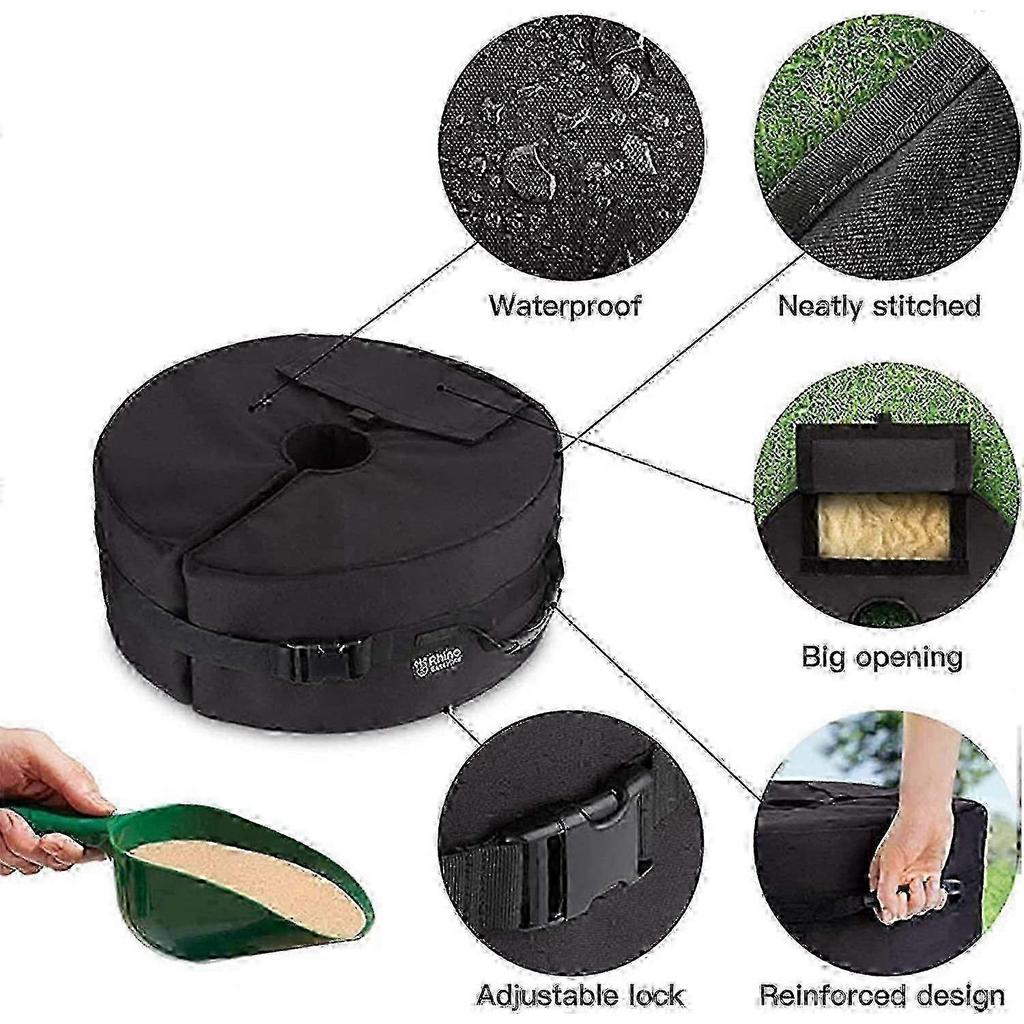 Round Weight Bag for Patio Umbrella Base - Windproof Sandbag with Handle & Large Opening for Beach, Garden Stability_HWE04 2025