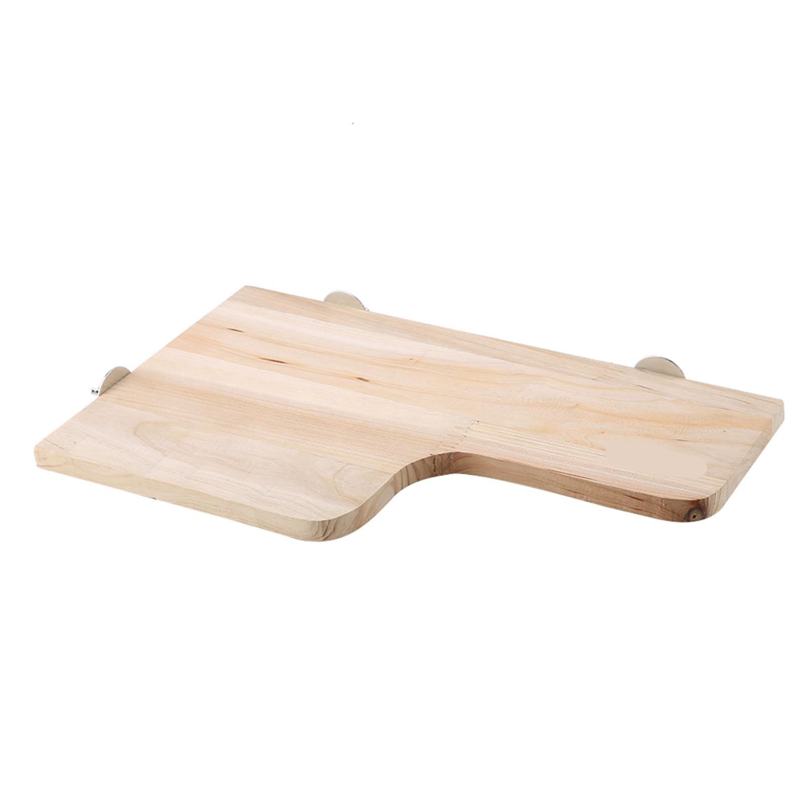 

L Shaped Small Pet Natural Wood Stand Platform Toy Wooden Jumping Climbing Springboard Toy