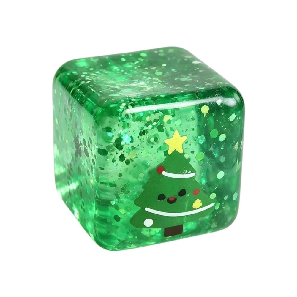 Slow Rebound Christmas Cube Squeeze Toy Lightweight Squeeze Fidget Toy For Office Workers
