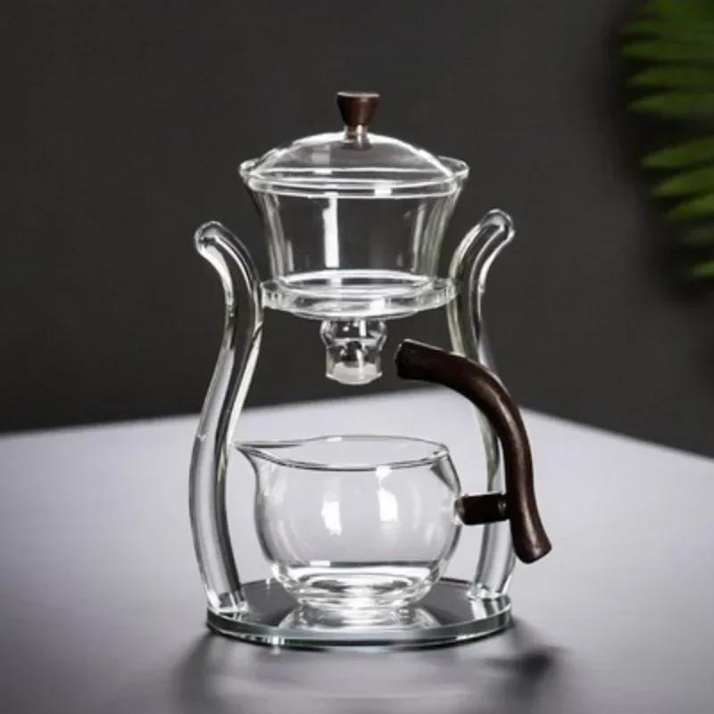 Lazy Person  Making Tool Automatic   Pot Glass Magnetic Tea Set  Simple Modern Japanese Creative Home
