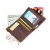 Leather Men's Wallet Short Retro Clutch Double Zipper Buckle Change Bag Multifunctional Wallet
