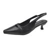 Niche versatile bag head sandals women's thin heels spring and summer 2025 new one-word strap high heels square head women's shoes