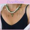 Pearl Necklace For Women Geometric Pendant With Cross Charm Elegant Layered Jewelry
