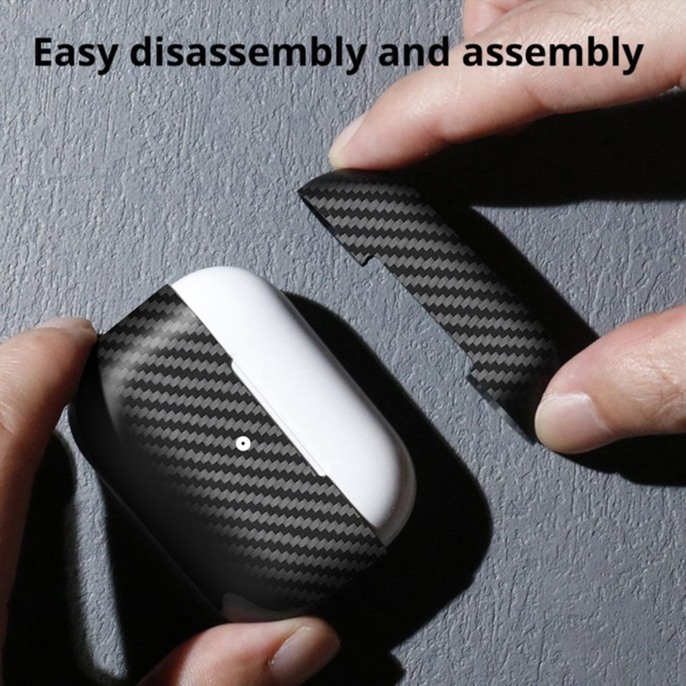 Real Aramid Fiber Case For Airpods Pro 2 3 Thin Carbon Fiber Cover for Airpods 4/Airpods Pro 3 Carbon Fiber Earphone Cover