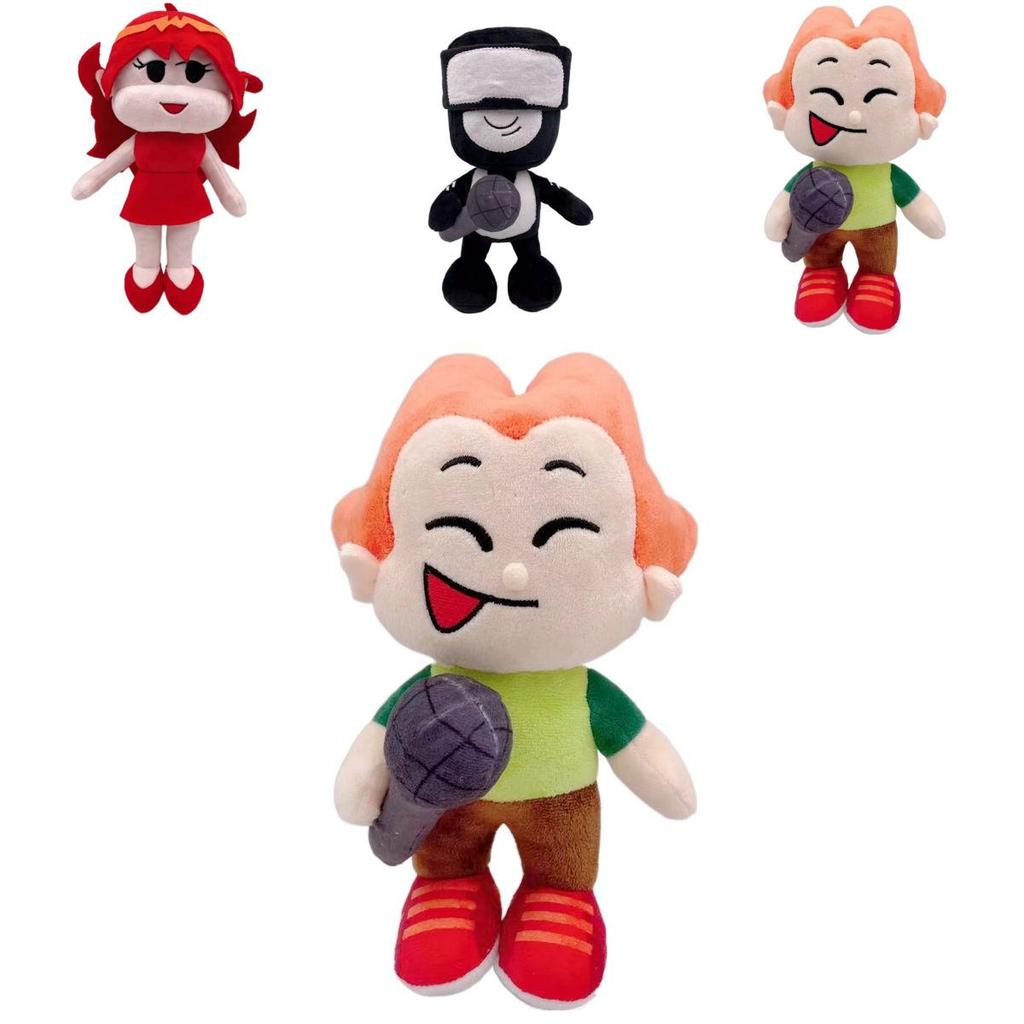 Cozy And Colorful Friday Night Funkin Plush Toy Featuring Fnf Girlfriend And Whitty Stuffed Doll