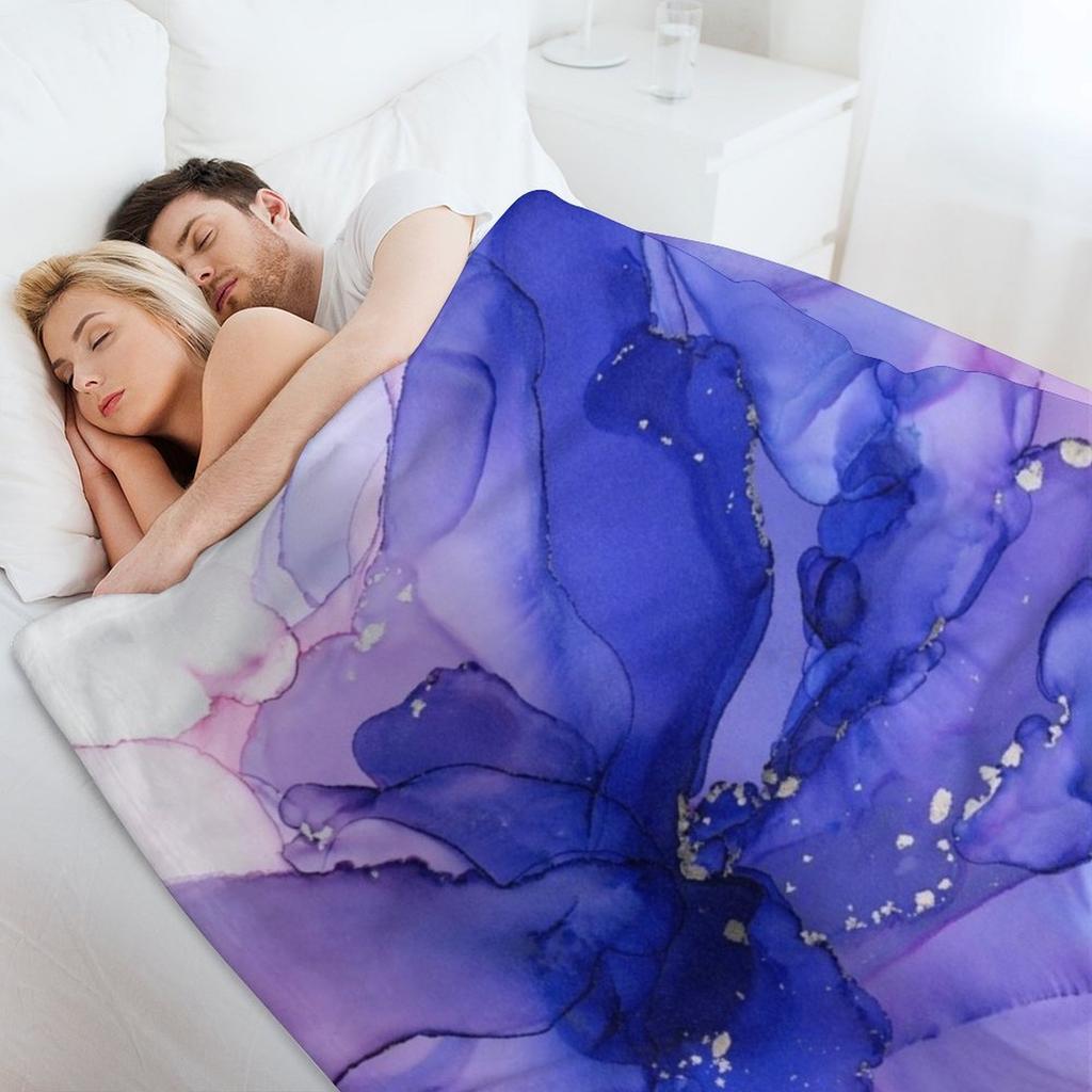 Ätherische Blume Violette Tinte Überwurfdecke Weichste Designer Baby Nickerchen Decken