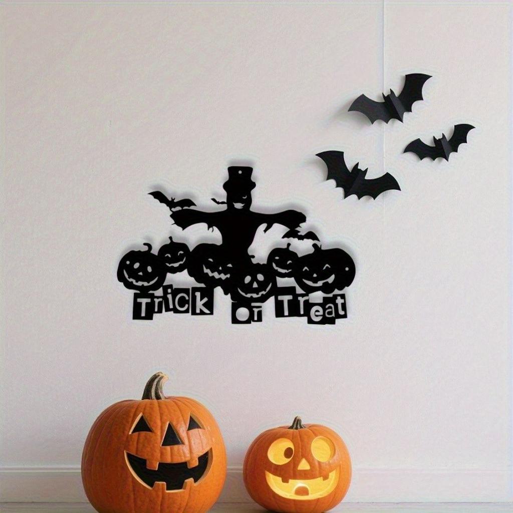 Metal Halloween Decorations Skeleton Wall Art