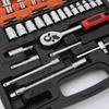 46pcs 1/4 Inch Drive Socket Set Ratchet Wrench Set Car Tool Kit, Bit Socket Wrench Set Metric Mechanic Tool Set Car Accessories