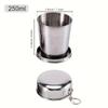 Foldable 201 Stainless Steel Tumbler - Portable, Space-Saving Design for Travelers, Campers & Workers, Camping Essentials