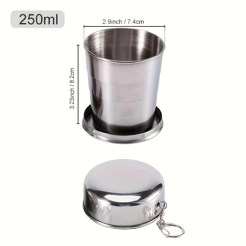 Foldable 201 Stainless Steel Tumbler - Portable, Space-Saving Design for Travelers, Campers & Workers, Camping Essentials