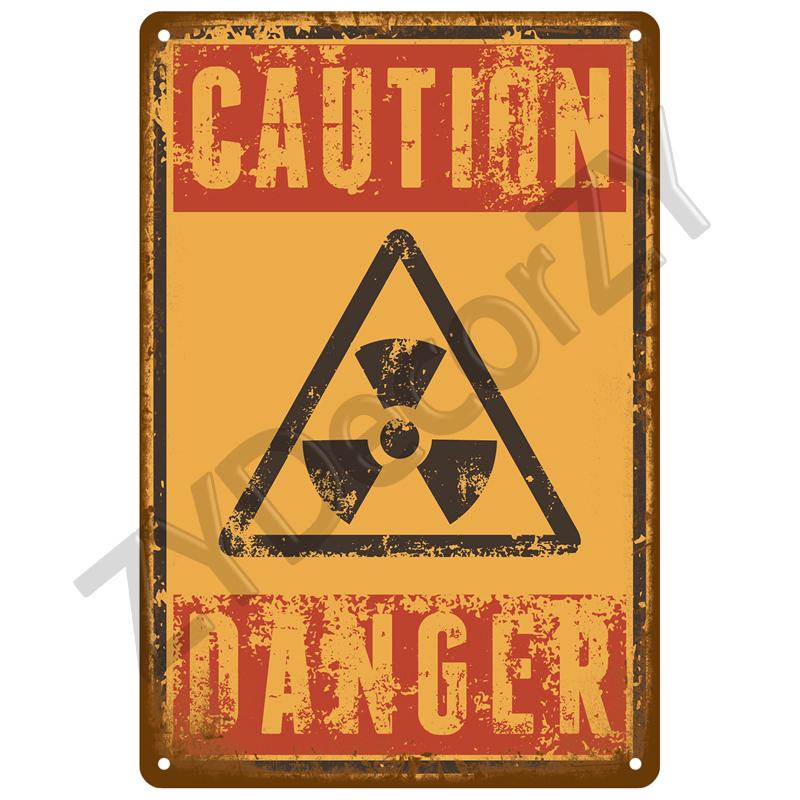 Plaque Tin Sign Plate Home Wall Decor For Bar Club Man Cave Art Warning Metal Sign Vintage Danger Beware Painting Poster Gift