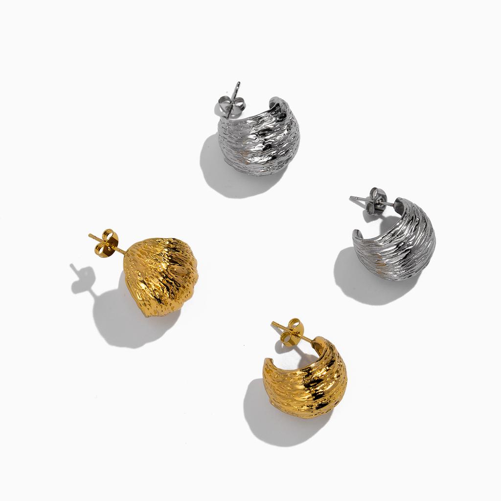 Hemisphärische geometrische Ohrringe für Damen, aus Edelstahl, geeignet für Schmuck für Zusammenkünfte und den täglichen Gebrauch