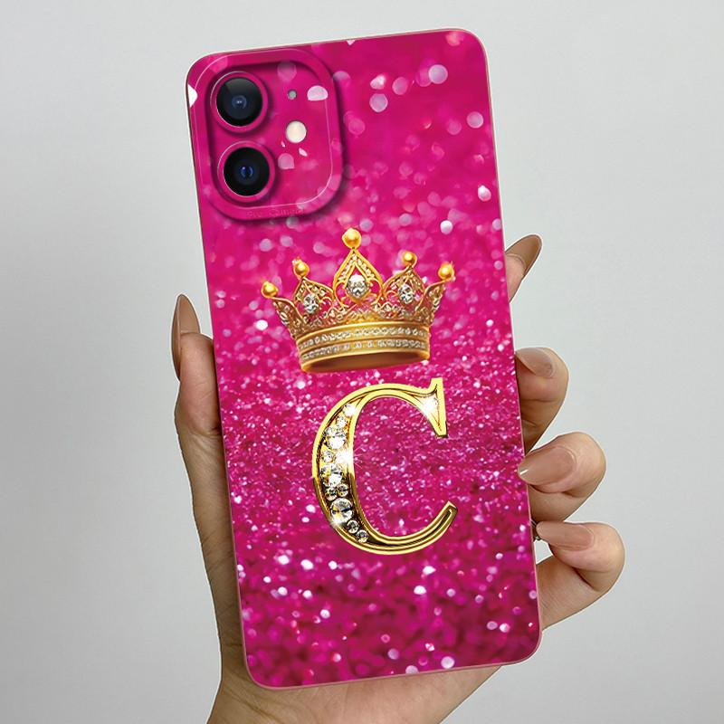 For Apple iPhone 11 Case iPhone11 Pro Luxury Crown Letter Couple Cover Soft Liquid Phone Case For iPhone 11 Pro Max Fundas Coque