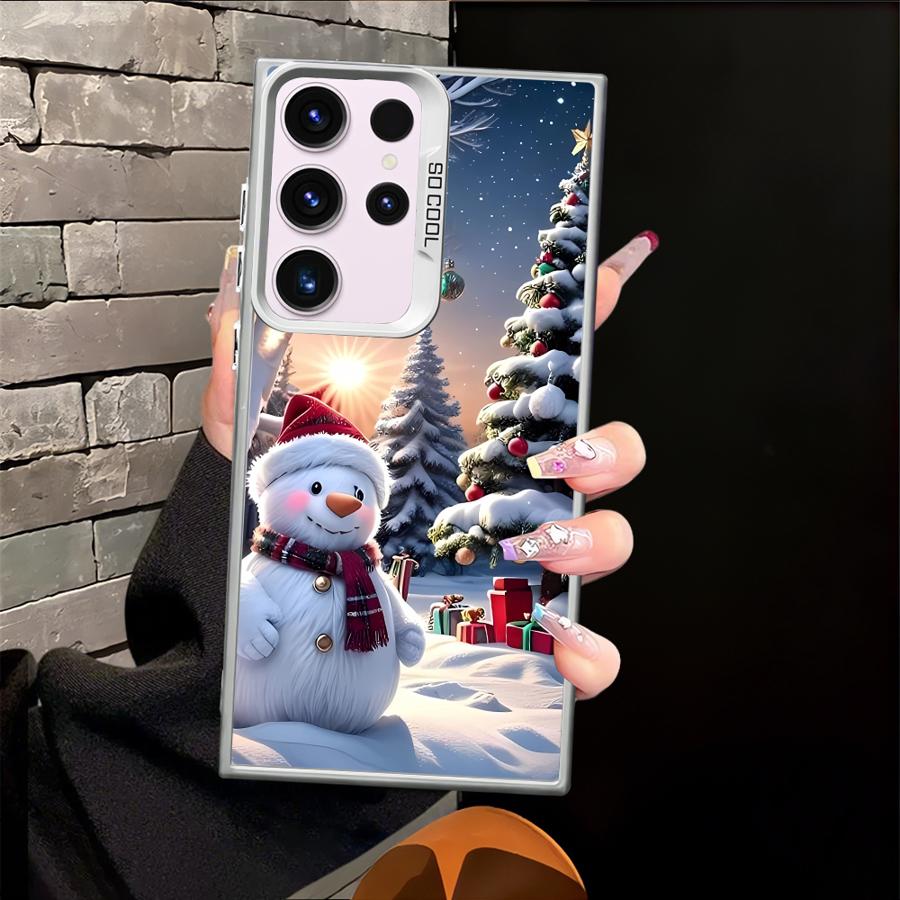 Winter Christmas Snowman Soft Shell Phone Case for Samsung Galaxy S22 Ultra S21 S24Ultra S20 FE S25Plus S23 S25 S24 FE Note 20