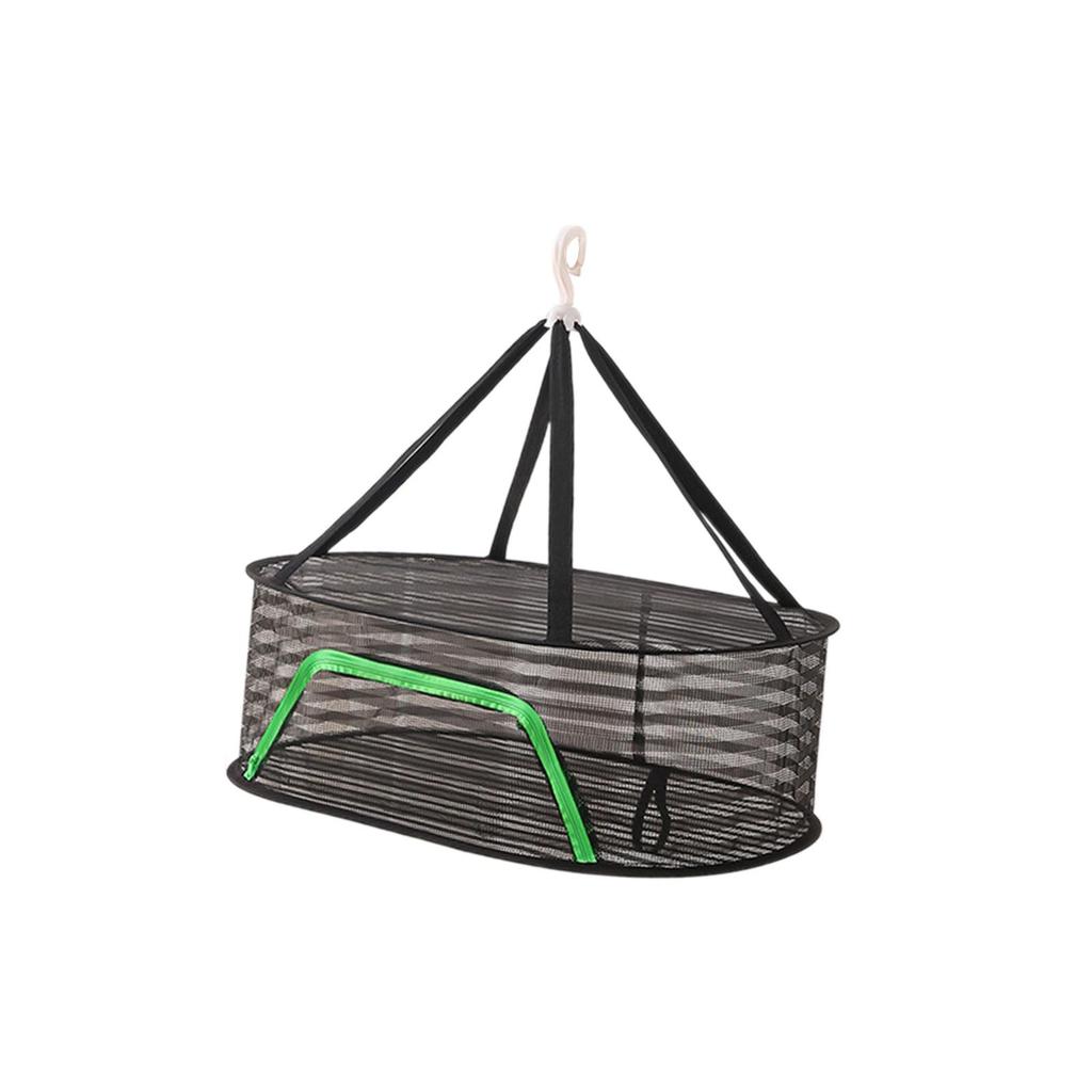Outdoor Hanging Drying Net Large Capacity with 360 Degree Rotating Hook for Vegetables Meat Tableware Dried Fish Storage Net