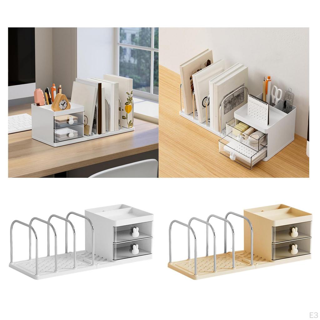 2-Drawer Desk Organizer, Large Capacity, for Office, Pens, Books, And Mail.