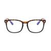 Dervin Blue Light Blocking Blue Cut Zero Power Anti-glare Retro Square Eyeglasses Frame for Eye Protection from UV by Computer/Tablet/Mobile/Lapt