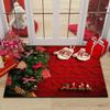 Festive Christmas Gnome Welcome Doormat Seasonal Charms, Durable Polyester Holiday Mat for Winter Home Decor , Christmas Decorations
