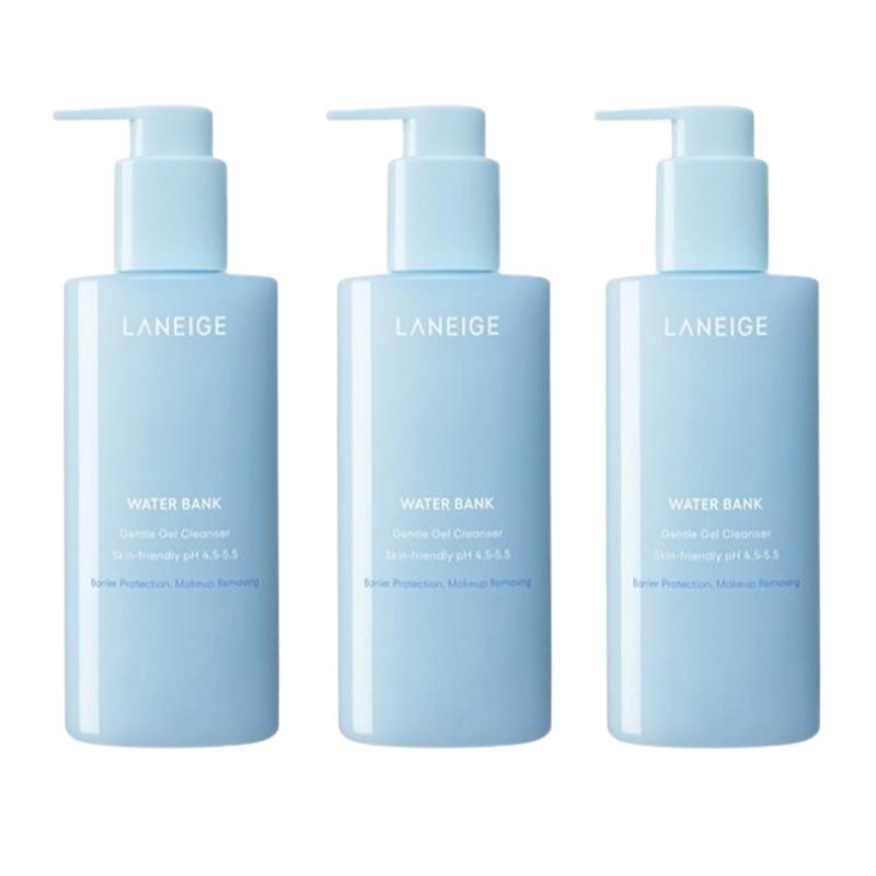 Laneige Water Bank Gentle Gel Cleanser 250ml – Low pH 5.0 Mild Cleanser, Hydrating Barrier Care, Makeup & Sunscreen Removal, Korean Skincare