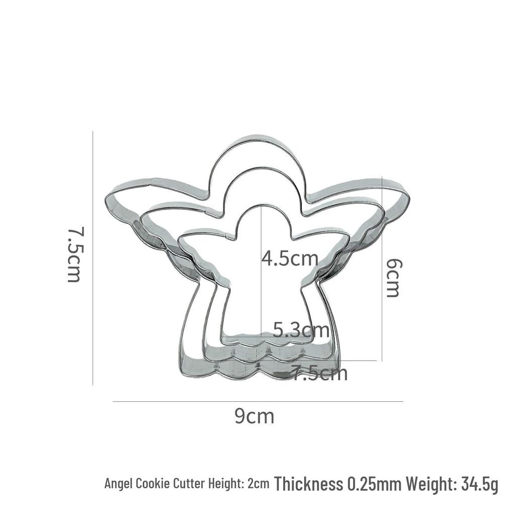 Stainless Steel Christmas Cookie Cutters: Snowflake, Tree, and Gingerbread Man