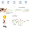 Metal Round Anti Blue Light Glasses Women Men Photochromism Square Eyeglasses Frames Transparent Computer Glasses  Female