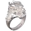 Men's Trendy Domineering Dragon Head Zodiac Dragon Living Mouth Ring Index Finger Opening Fashion Trendy Man