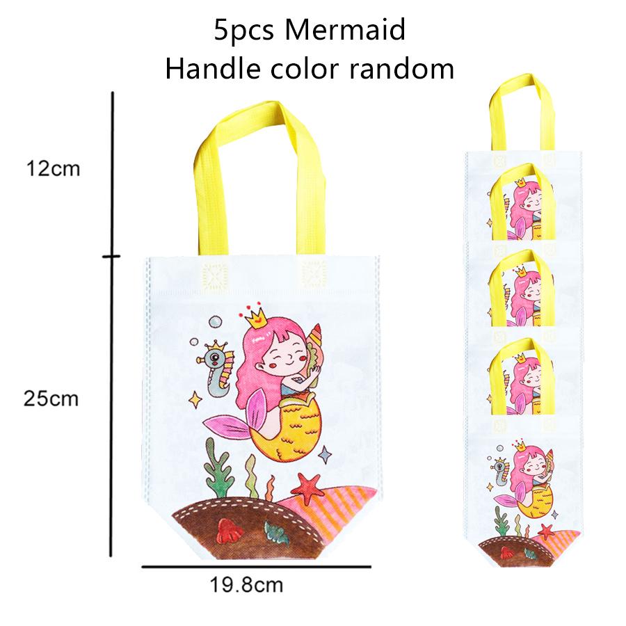 5pcs Graffiti Bag Non Woven Kids Drawing Manual DIY Coloring Environment Protection Children Painting Puzzle Toys Handbag TMZ