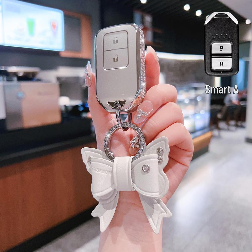 Car Key Cover for CR-V, Binzhi, XRV, HR-V, Haoying, Civic, UR-V, Accord, and Lingpai - Shell Buckle Design